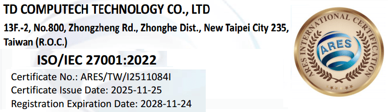 點擊下載 ISO/IEC 27001:2022 證書
